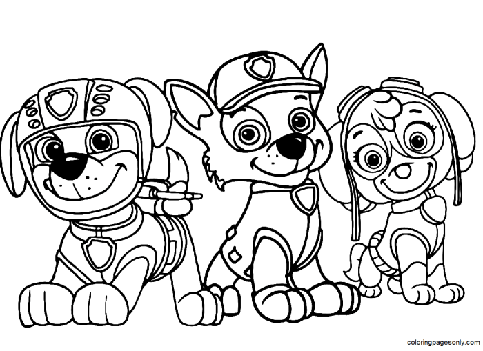 Paw patrol printable coloring book