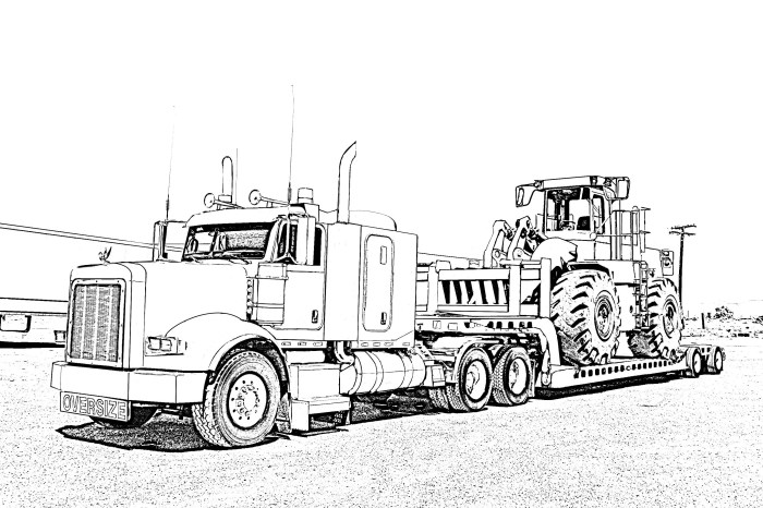 Semi truck coloring books