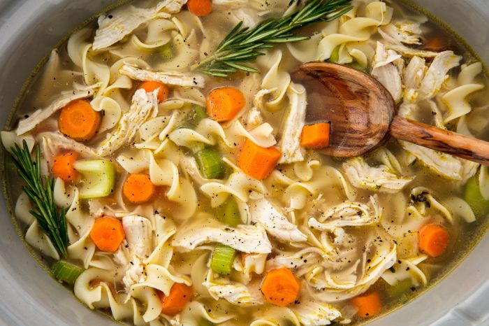 Simple chicken noodle soup crock pot recipe