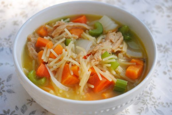 Vegan chicken noodle soup recipe