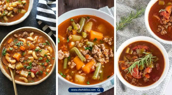 Soups with hamburger recipes