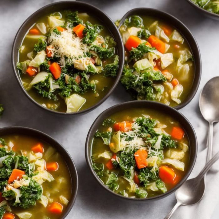 Chicken kale soup creamy umami heart healthy paleo