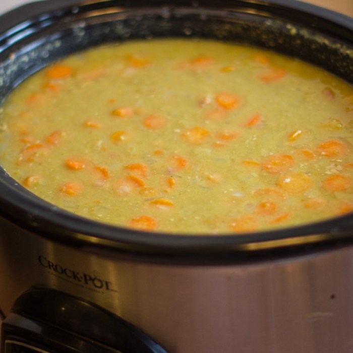 Split pea soup crockpot recipe